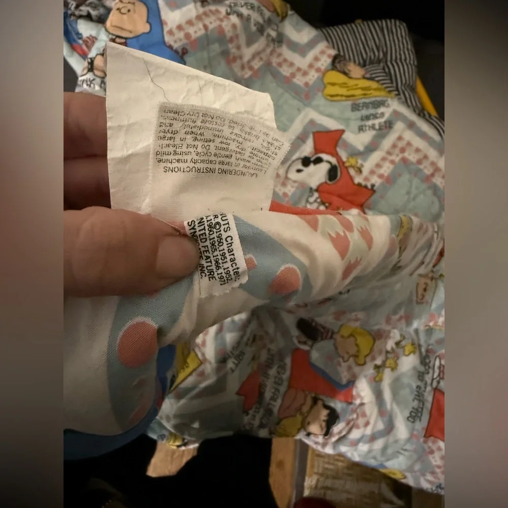 Rare Vintage 1971 Peanuts Snoopy Charlie Brown &Gang Video Game comforter